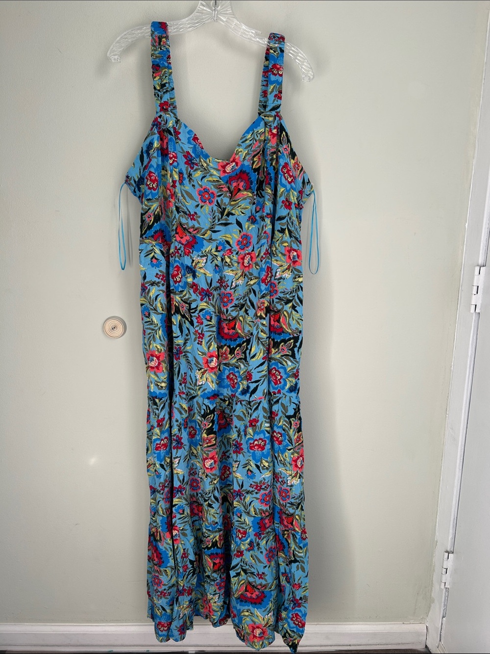 Terra & Sky Blue Floral women’s dress